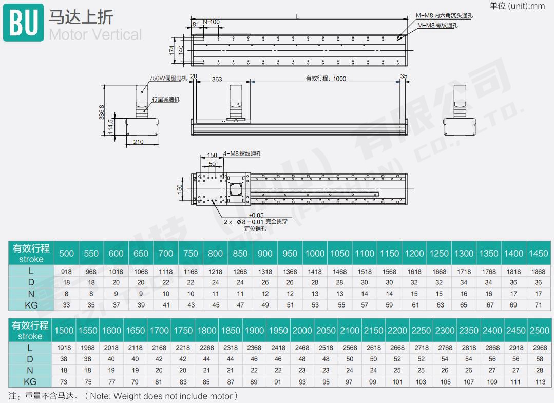 齿轮齿条直线模组