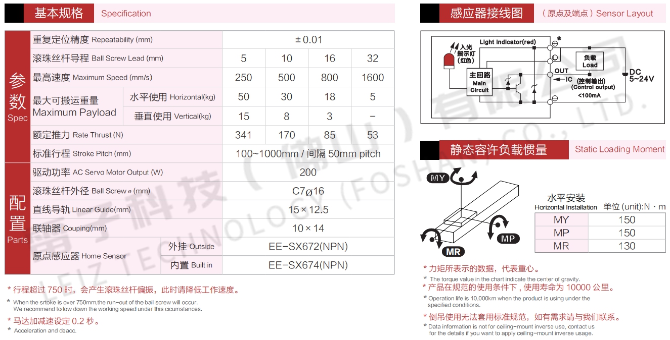 丝杆直线模组